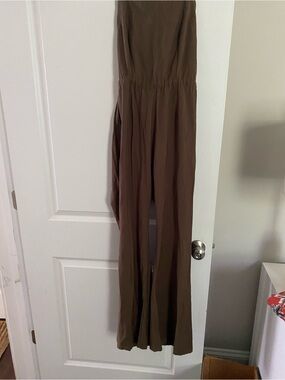 Material Girl olive green Wide-Leg Jumpsuit NWT